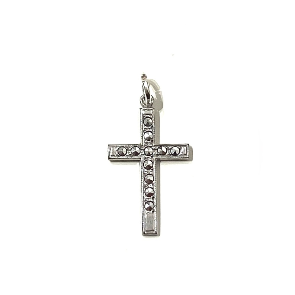 Sterling Silver Marcasite Cross Pendant